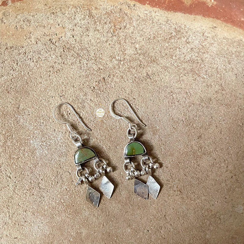 Natural Stone Dome Earring