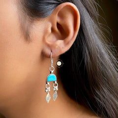 Natural Stone Dome Earring