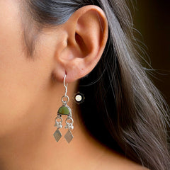 Natural Stone Dome Earring