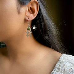 Natural Stone Dome Earring