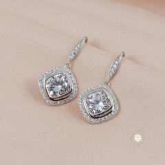 Sparkling Silver Exotic Stone Earring