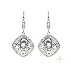 Sparkling Silver Exotic Stone Earring