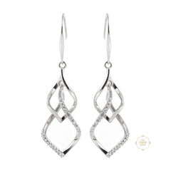 Sparkling Silver Delicate Dangles Earring