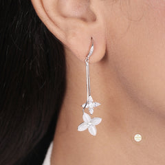 Sparkling Silver Blissful Blooms Earrings