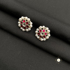 Kundan Floral Studs