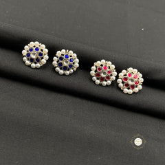 Kundan Floral Studs