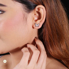 Sterling Silver Sparkling Butterfly Earring