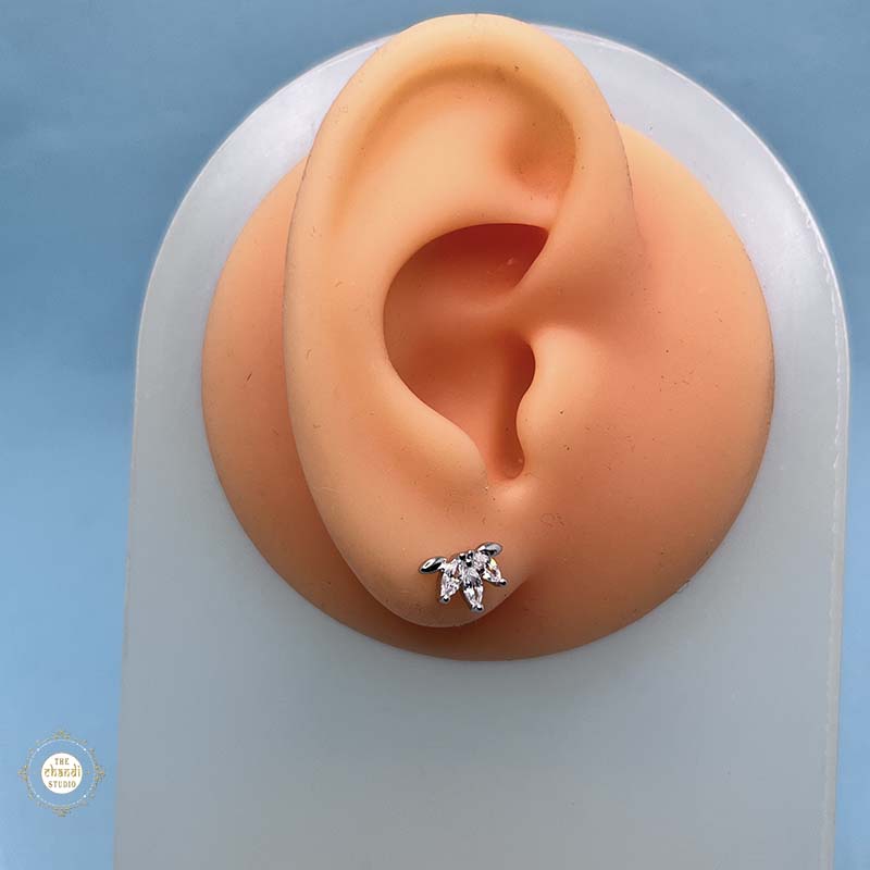 Shop Silver Lotus Spark Stud