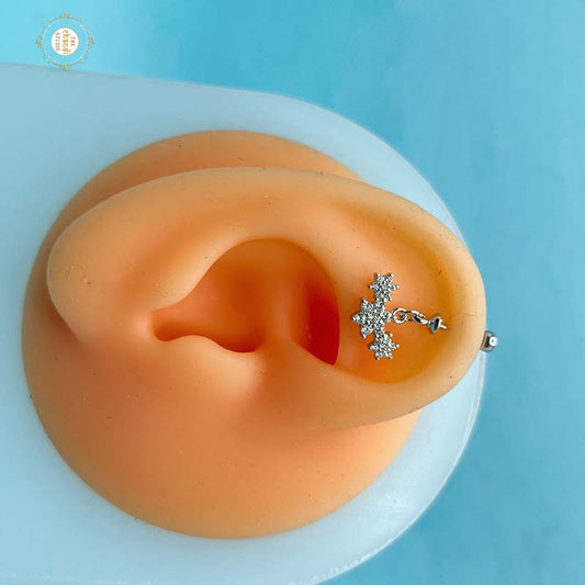 925 Sterling Silver Spark Star Bugdi Earring Unisex (Piece)