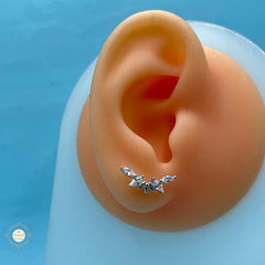 925 Sterling Silver Sparkling Unisex Earring (Piece)