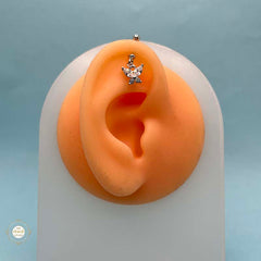 925 Sterling Silver Butterfly Bugdi Earring Unisex (Piece)