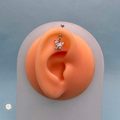 925 Sterling Silver Butterfly Bugdi Earring Unisex (Piece)