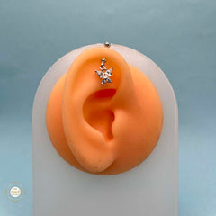 Silver Butterfly Bugdi Earring