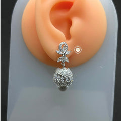 Sterling Silver Sparkling Moti Jhumki
