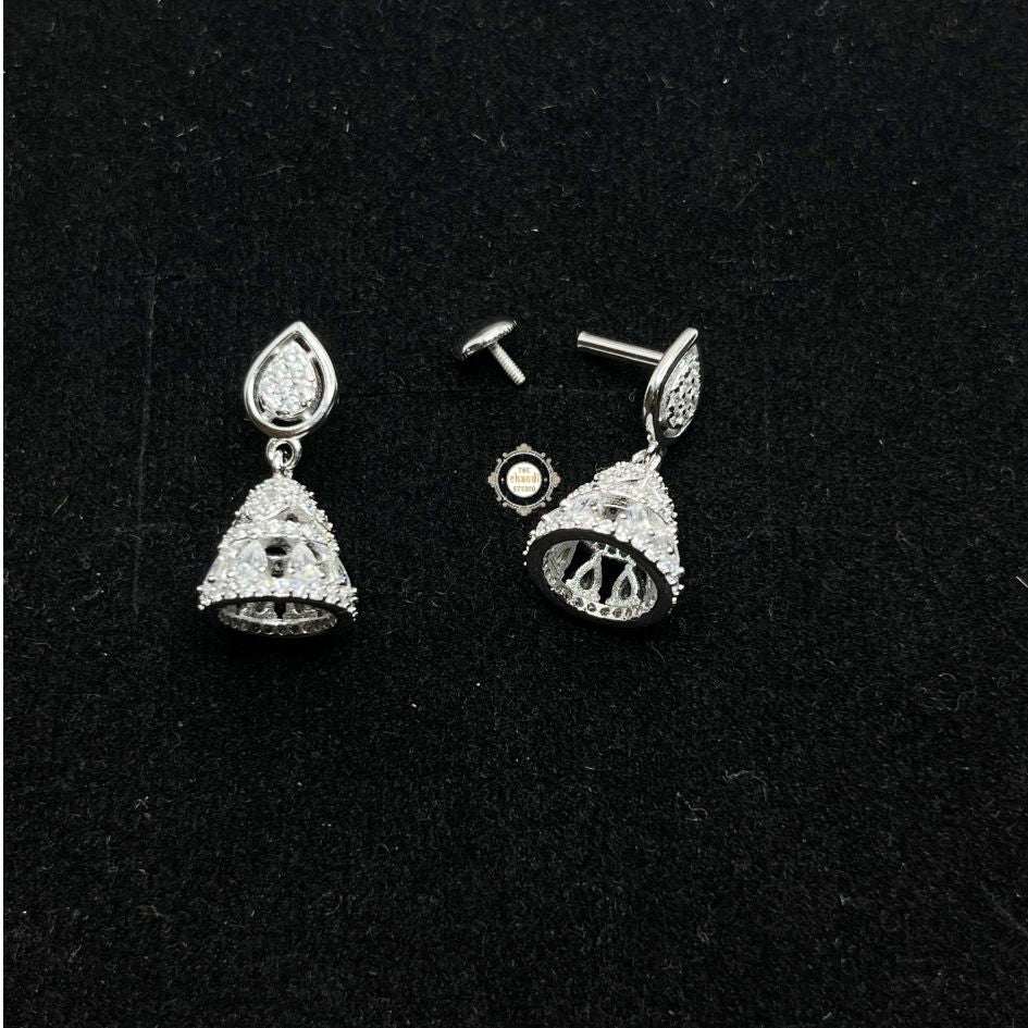 Sterling Silver Sparkling Celeste Jhumki