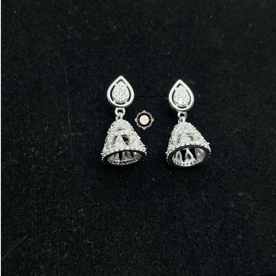 Sterling Silver Sparkling Celeste Jhumki