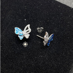 Sterling Silver Sparkling Butterfly Earring