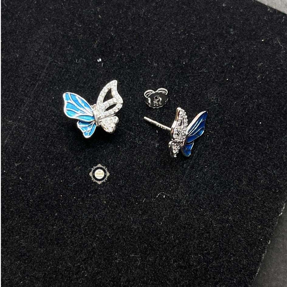 Sterling Silver Sparkling Butterfly Earring