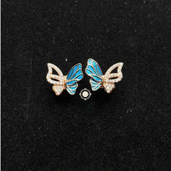 Sterling Silver Sparkling Butterfly Earring