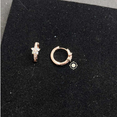 Sterling Silver Sparkling Floral Earring