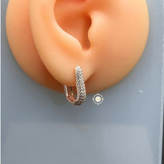 Sterling Silver Sparkling Celeste Spark Hoop Earring
