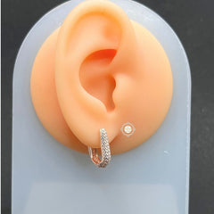Sterling Silver Sparkling Celeste Spark Hoop Earring