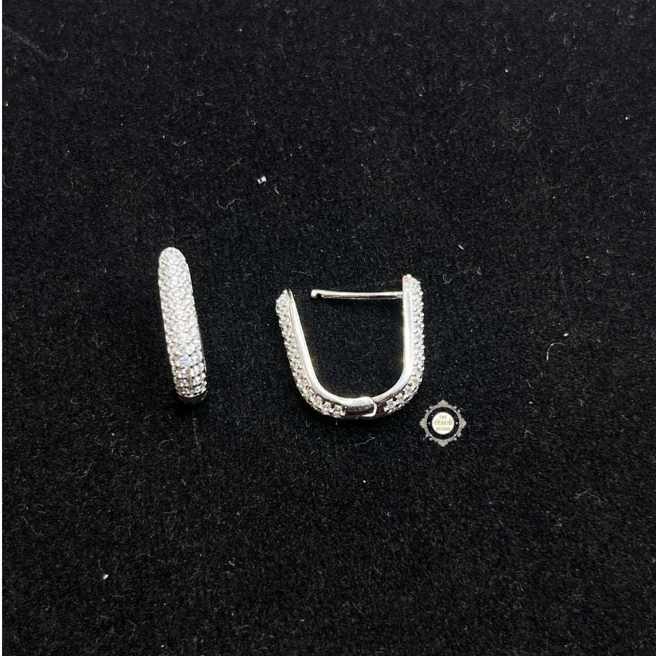 Sterling Silver Sparkling Celeste Spark Hoop Earring