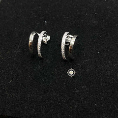 Sterling Silver Sparkling Twinkle Loop Earring