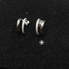 Sterling Silver Sparkling Twinkle Loop Earring