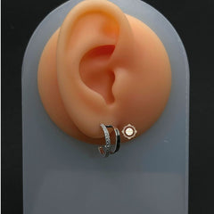Sterling Silver Sparkling Twinkle Loop Earring