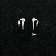 Sterling Silver Sparkling Twinkle Loop Earring