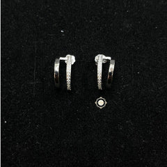 Sterling Silver Sparkling Twinkle Loop Earring