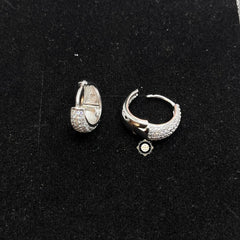 Sterling Silver Sparkling Shimmer Sweep Earring