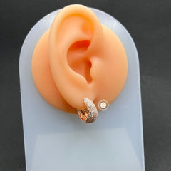Sterling Silver Sparkling Shimmer Sweep Earring