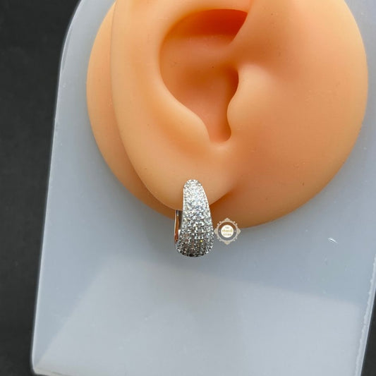 Sterling Silver Sparkling Shimmer Sweep Earring