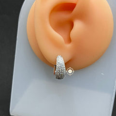 Sterling Silver Sparkling Shimmer Sweep Earring
