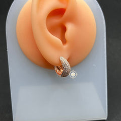 Sterling Silver Sparkling Shimmer Sweep Earring