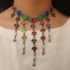 Afghan Glass Jharna Necklace