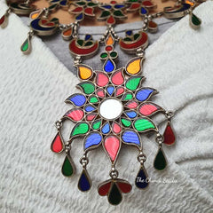 Tribal Afghan Maharani Glass Necklace