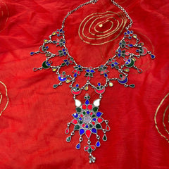 Tribal Afghan Maharani Glass Necklace