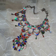 Tribal Afghan Maharani Glass Necklace