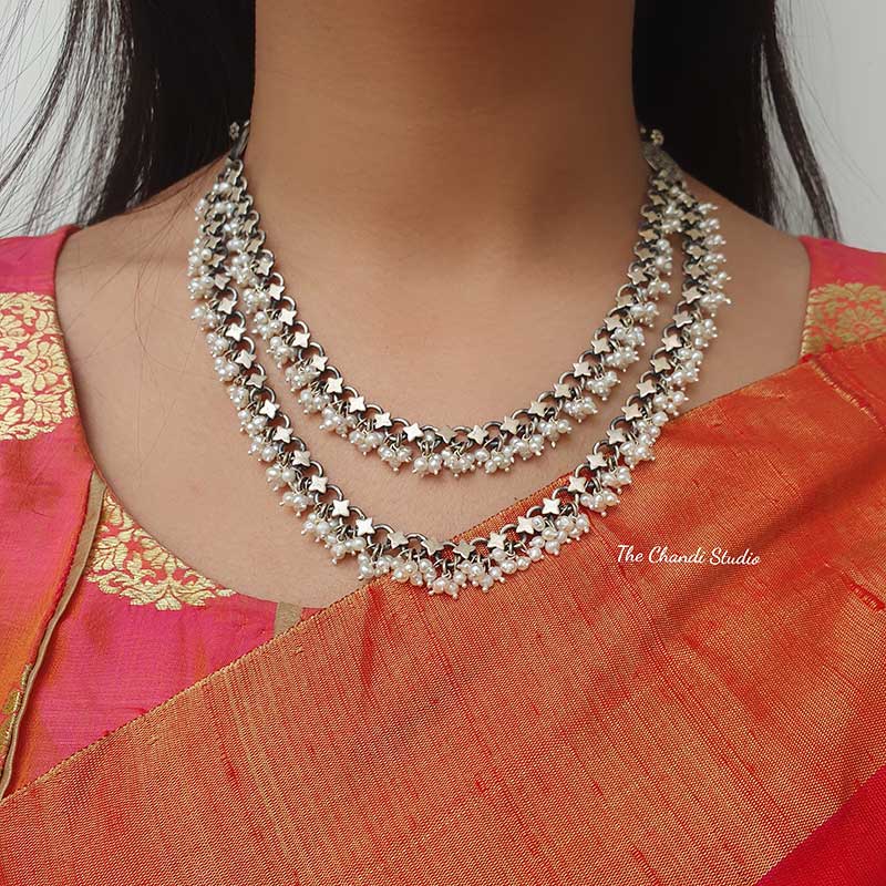 Ruhaniyat Double Layered Pearl Necklace