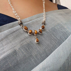 Halka Phulka Tiger Eye Necklace