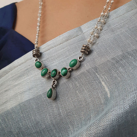 Halka Phulka Malachite Necklace