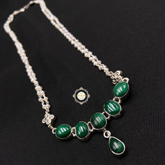 Halka Phulka Malachite Necklace