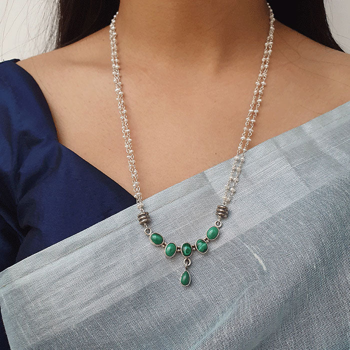 Halka Phulka Malachite Necklace