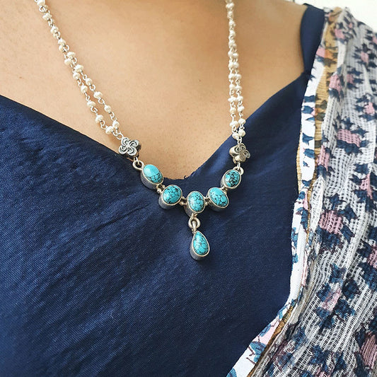 Halka Phulka Turquoise Necklace