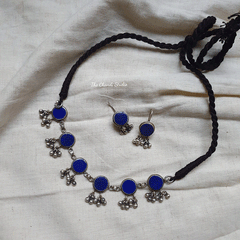 Dilkash, Lapis Lazuli Ghungroo Necklace Set