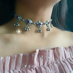 Dilkash Floral Ghungroo Necklace