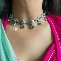 Dilkash Floral Ghungroo Necklace